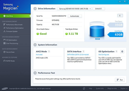 Samsung SSD Magician 7.2.0.930 Samsung SSD Magician 7.2.0.930