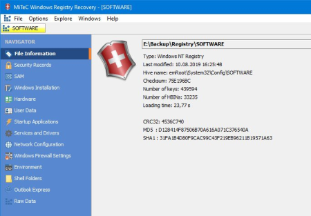 MiTeC Windows Registry Recovery 3.0.0 MiTeC Windows Registry Recovery 3.0.0
