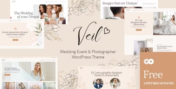Veil – Wedding Event & Photographer WordPress Theme