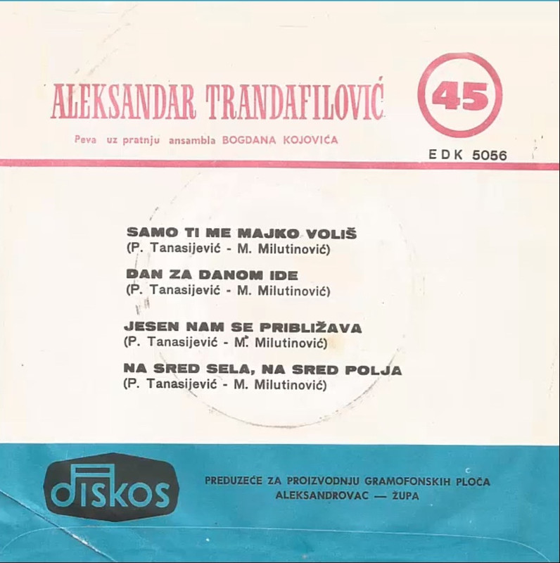 Aleksandar Aca Trandafilovic 1965 Zadnja