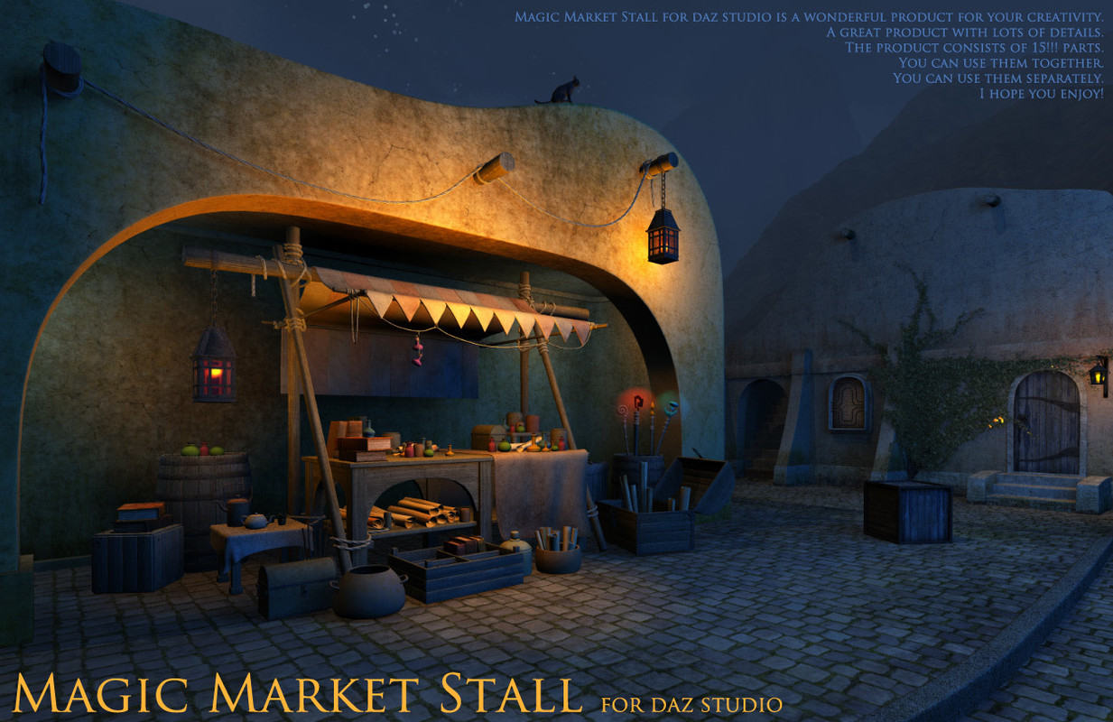 Magic Market Stall for Daz studio