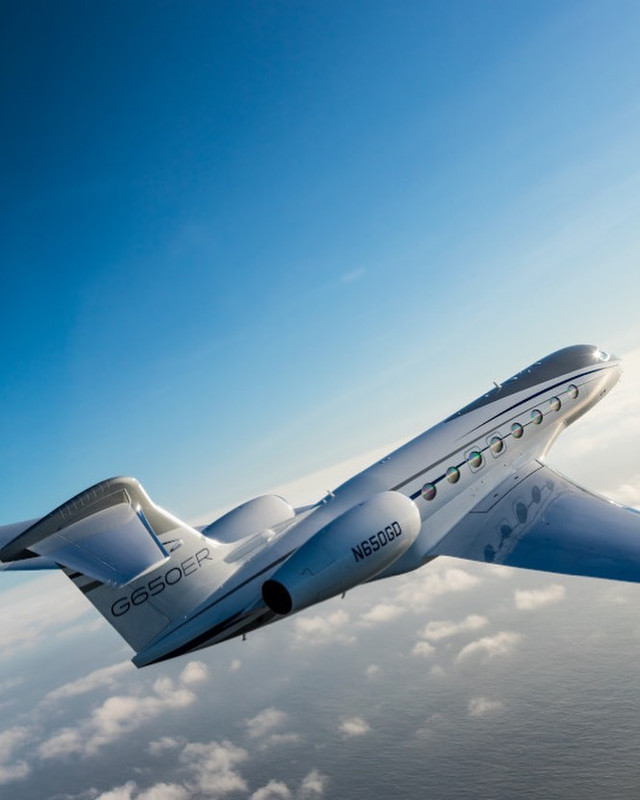 Jet Gulfstream G650ER.