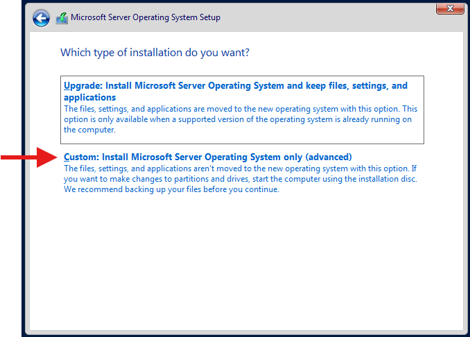 Custom install