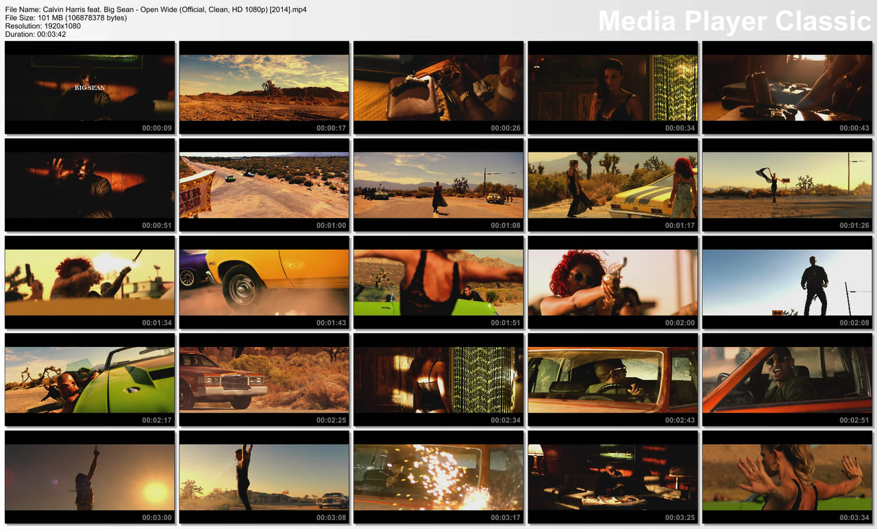 Calvin Harris feat. Big Sean - Open Wide (Official, Clean, HD 1080p) [2014]