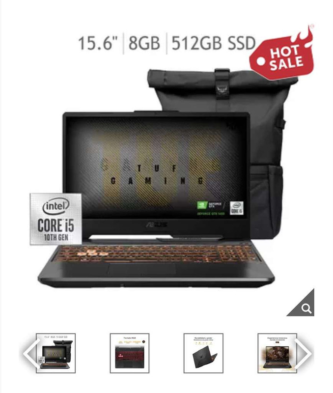 Costco: Asus TUF Gaming 15" FHD Intel Core i5 GTX + Mochila (PayPal + BBVA) 