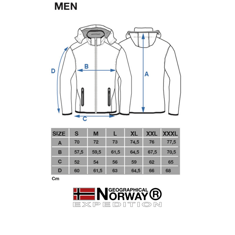 Parka Softshell Geographical Norway Homme - Noir, Capuche, 100% Polyester, Coupe-vent, Décontracté