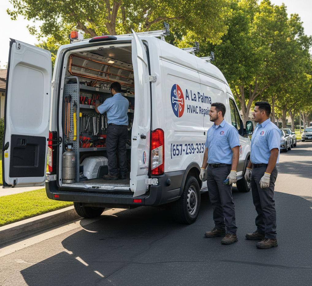 A La Palma HVAC Repair Van