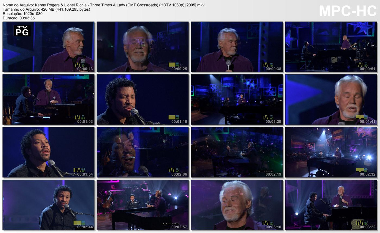 Kenny Rogers & Lionel Richie - Three Times A Lady (CMT Crossroads) (HDTV 1080p) [2005]