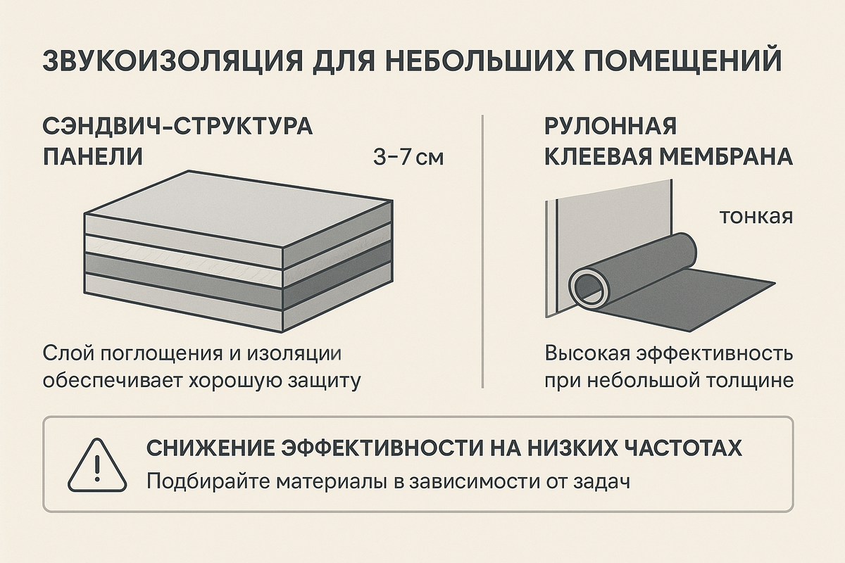 Звукоизоляция для небольших помещений: оптимальные решения
