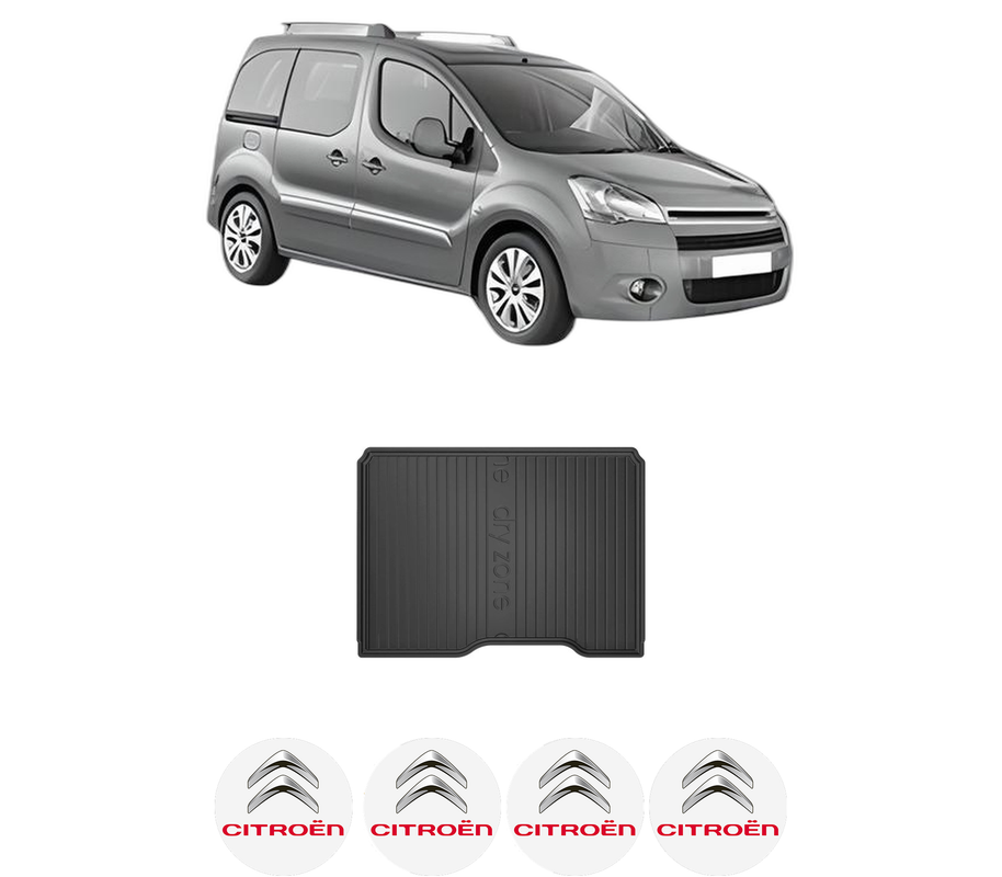 Tavita Portbagaj CITROEN BERLINGO MULTISPACE (B9) din 2008-2021, Protectie Portbagaj Auto, 4x Stickere auto cu CITROEN