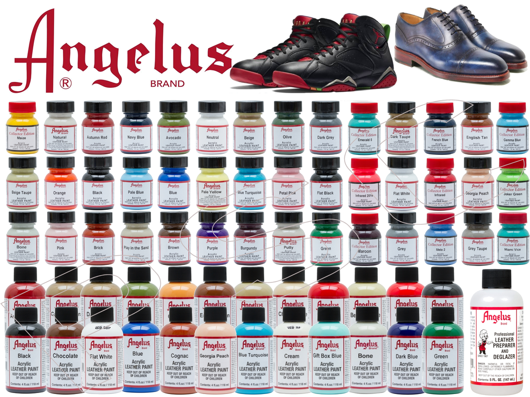 Angelus Acrylic Leather Paint Shoes Bags Trainers Sneakers 1oz 4oz 160