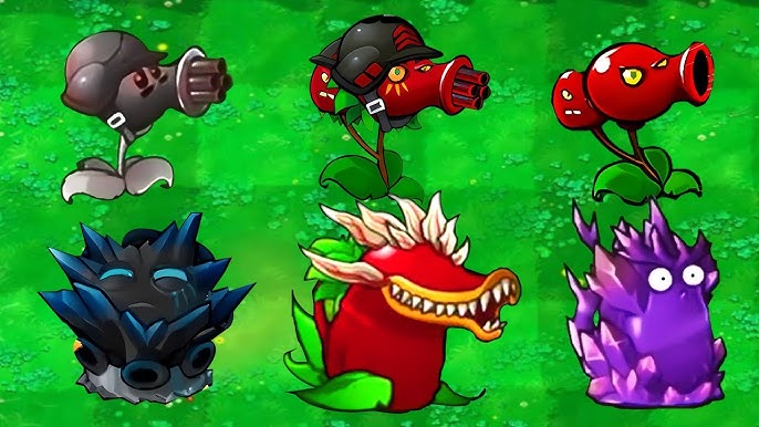 PvZ Fusion gameplay showing fused plants defending against zombies