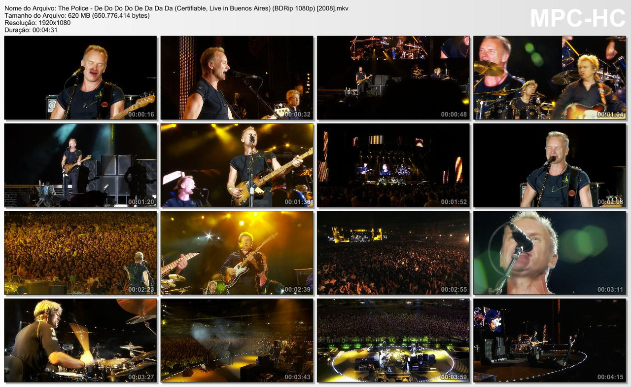 The Police - De Do Do Do De Da Da Da (Certifiable, Live in Buenos Aires) (BDRip 1080p) [2008]