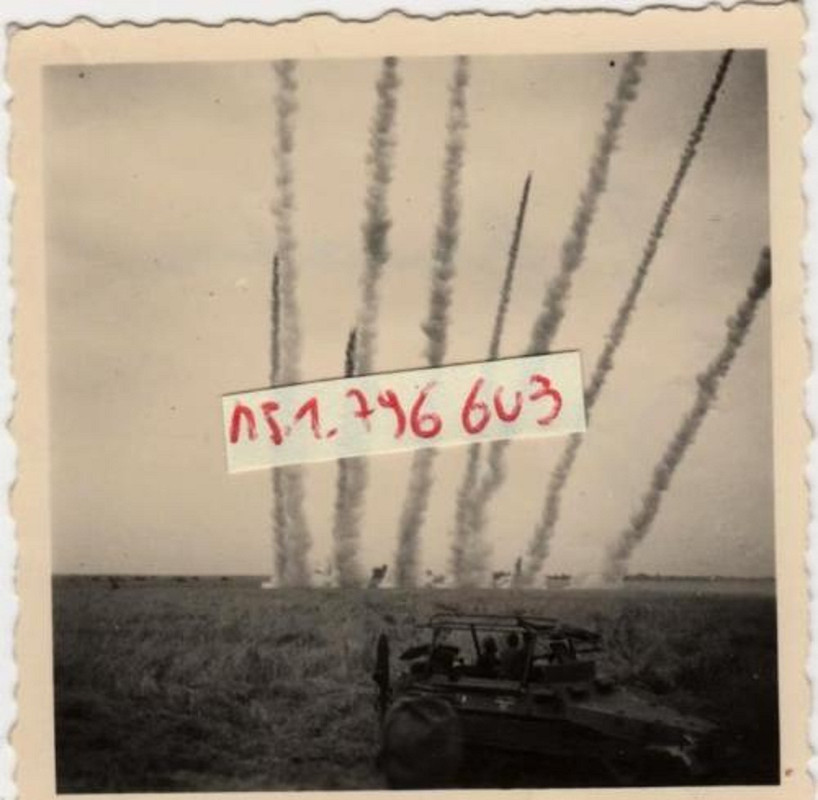 11.Panzer-Division  Russland Feldzug D-Geräte schiessen  Werfer 