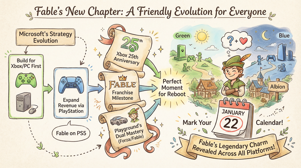 Fable PS5 Leak: Xbox Exclusive Coming to PlayStation in 2026? 1 Xbox Series X controller on gaming desk with neon lights