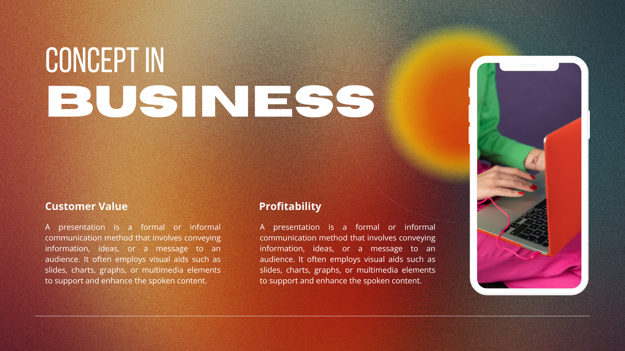 Orange and White Gradient Modern Business Project Presentation