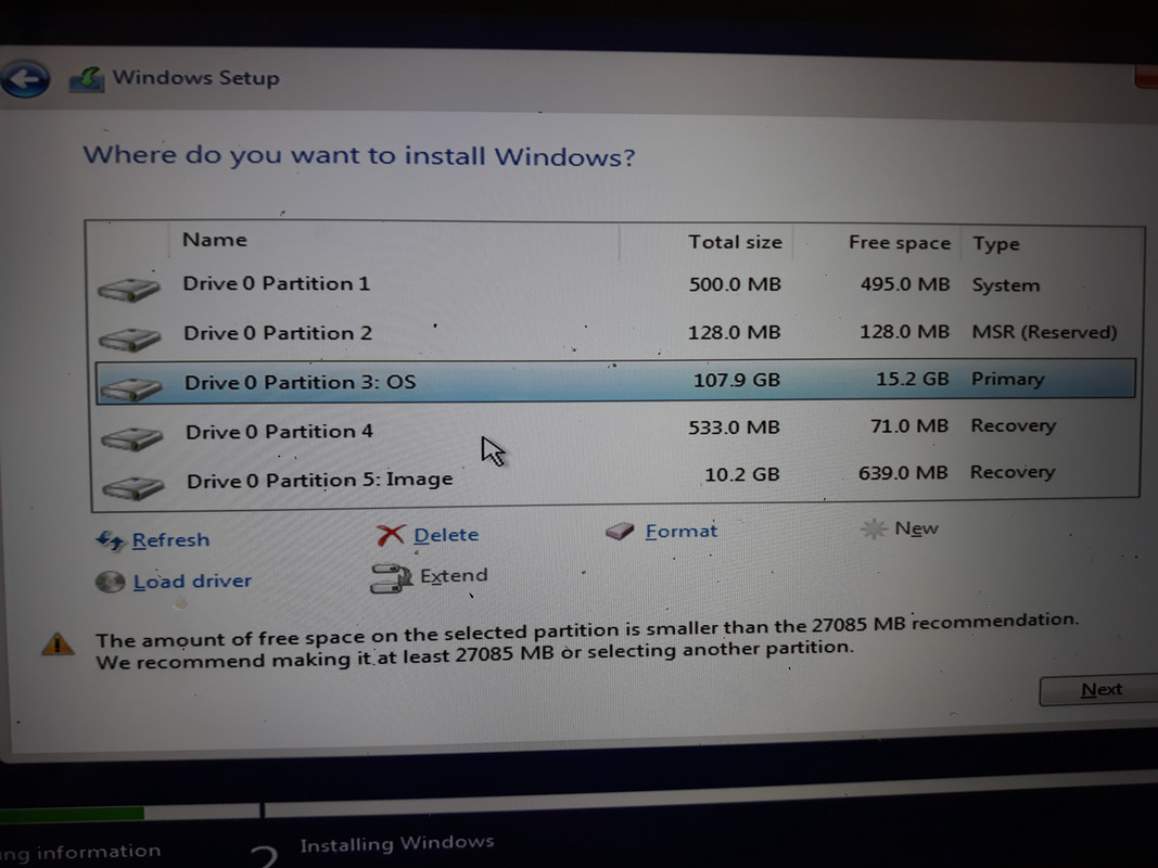 SSD Partitions
