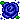 Blue shiny rose pixel.