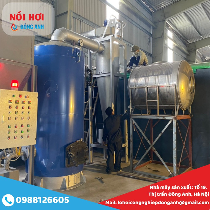 nồi hơi đốt viên nén biomass