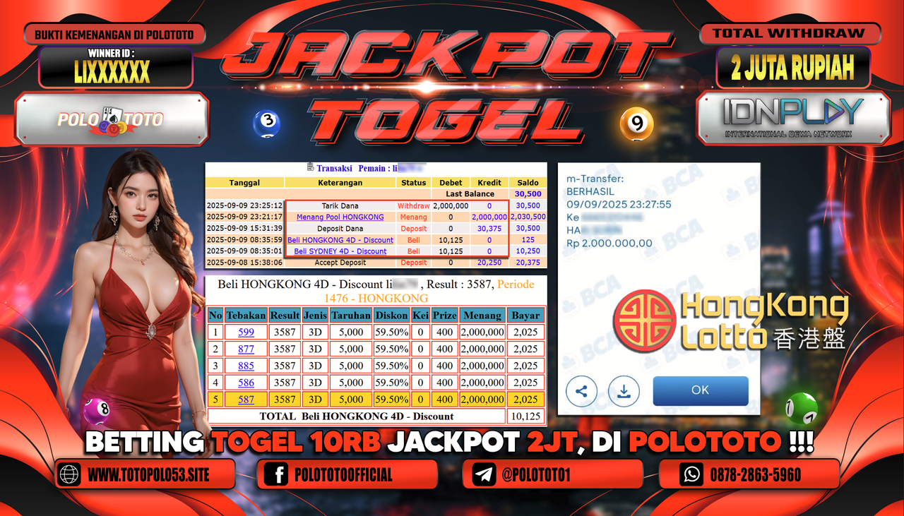 POLOTOTO JACKPOT TOGEL HONGKONG LOTTO Rp.2.000.000,-
