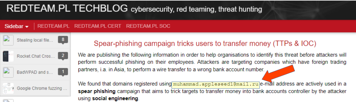 ภาพที่ 13 รายงานของ REDTEAM.PL ในปี 2563