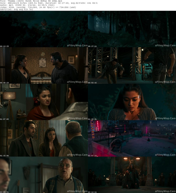 Thamma (2025) Hindi Movie HDRip HD 480p s