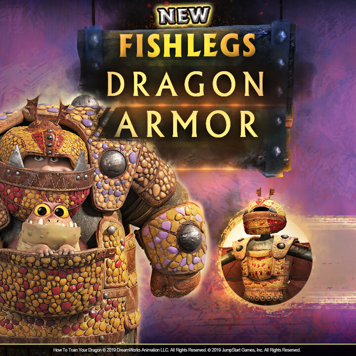 Fly High With The All New Fishlegs Dragon Armor School Of Dragons How To Train Your Dragon Games