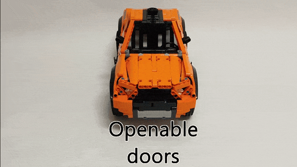 Lego Technic MOC Zarooq SandRacer openable doors demonstration