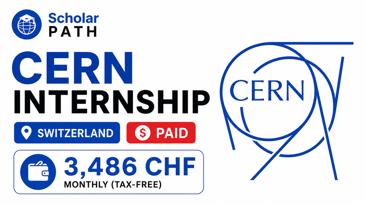 CERN Paid Internships Fully Funded, $3,500 For International