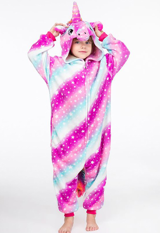 Rainbow Unicorn Costume Pyjamas 4-12 years| PARTY LOOK