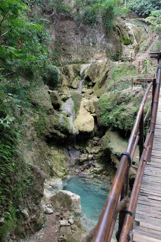 Kondisi Taman Sungai Mudal di musim kemarau.