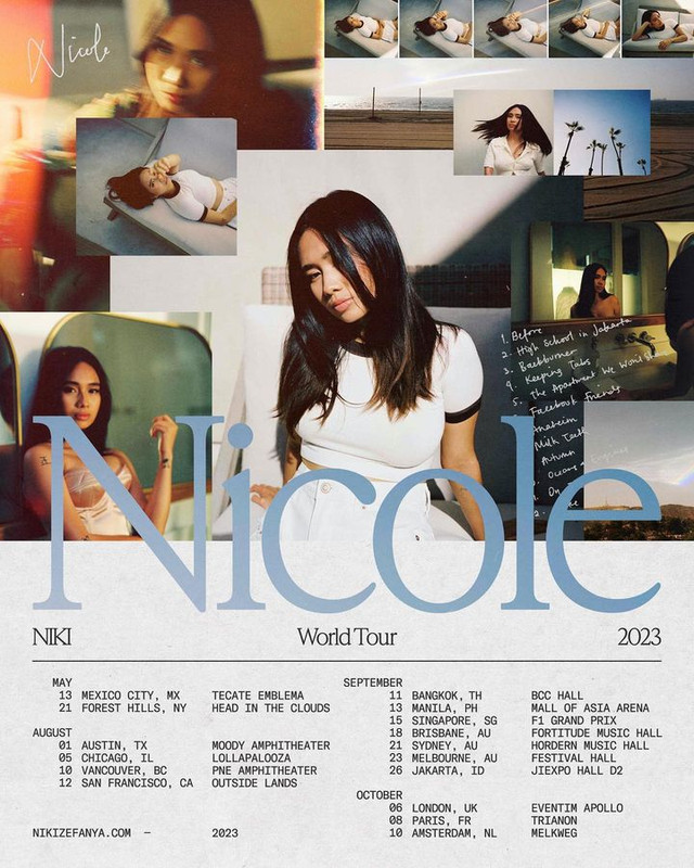 NIKI akan menggelar Nicole World Tour keliling berbagai benua dan negara termasuk Indonesia yang juga akan jadi tuan rumah gelaran konsernya.