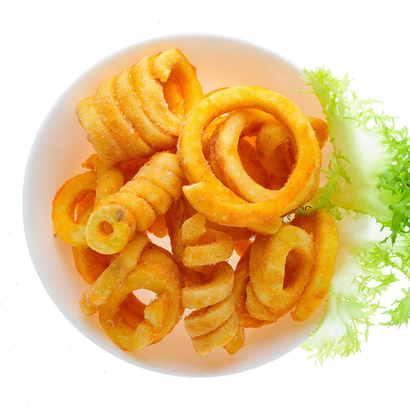 Patatine a spirale grandi