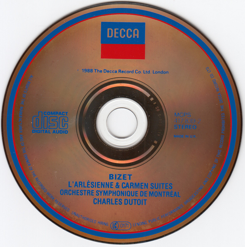 Bizet - L'Arlesienne & Carmen Suites (Dutoit) - CD (Bronzed)