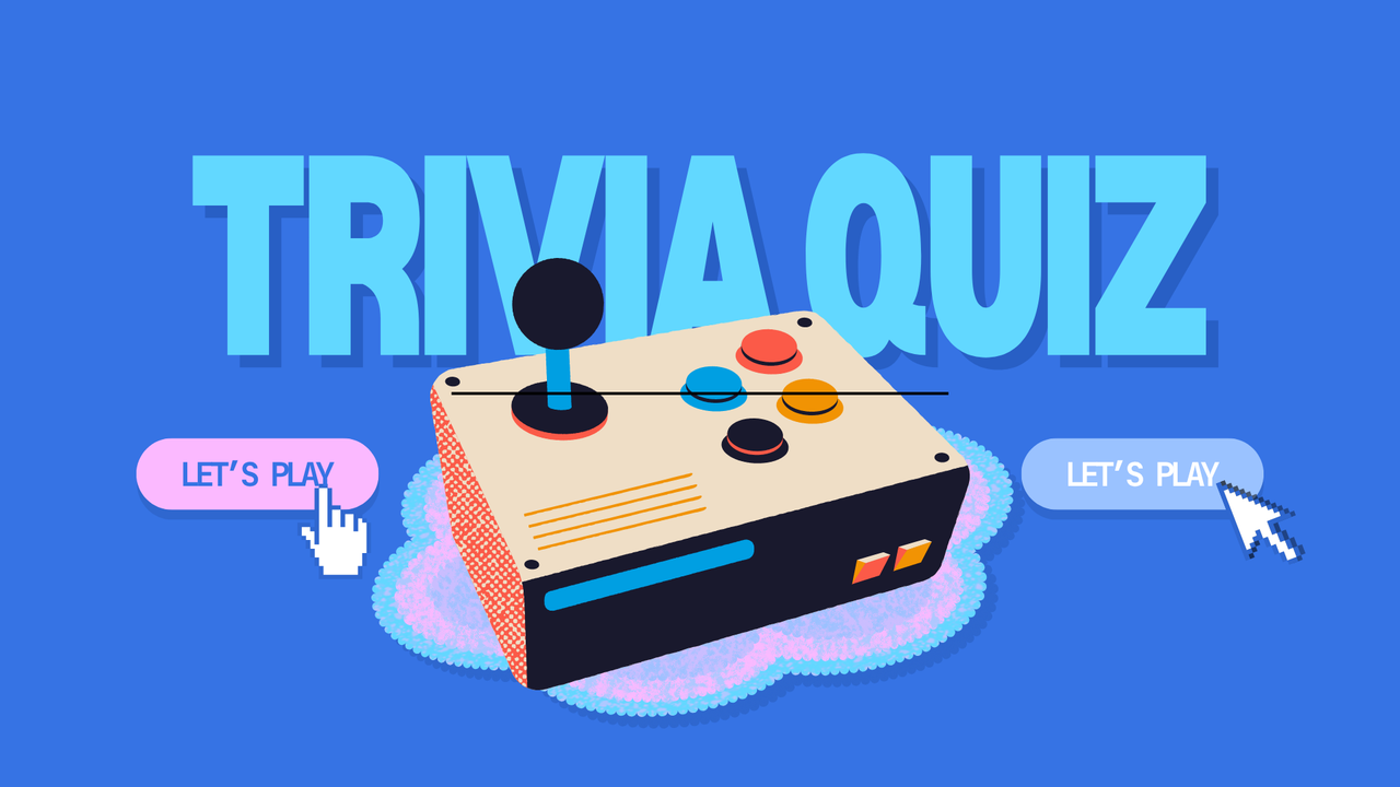 Blue Illustrated Trivia Quiz Presentation