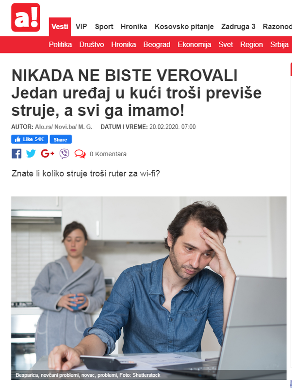 Jedan uređaj u kući troši previše struje  a svi ga imamo  - alo 