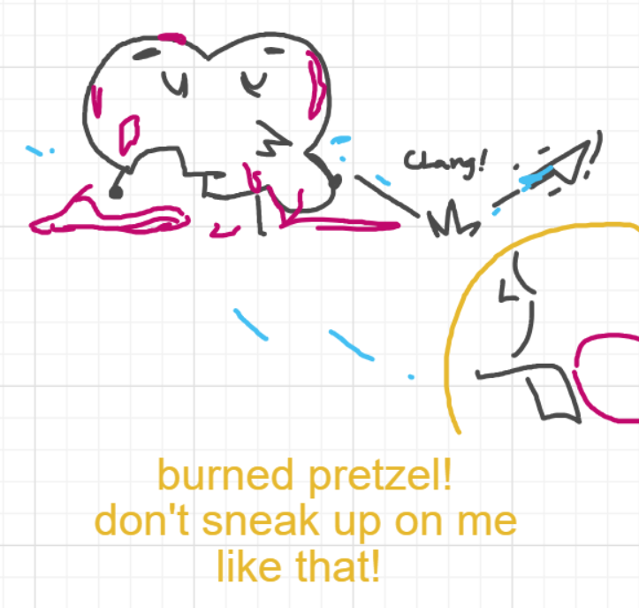 A panel from You're In Danger, Boy, episode seven of the Board Boards object show by Furretwalk/WalkingFurret.