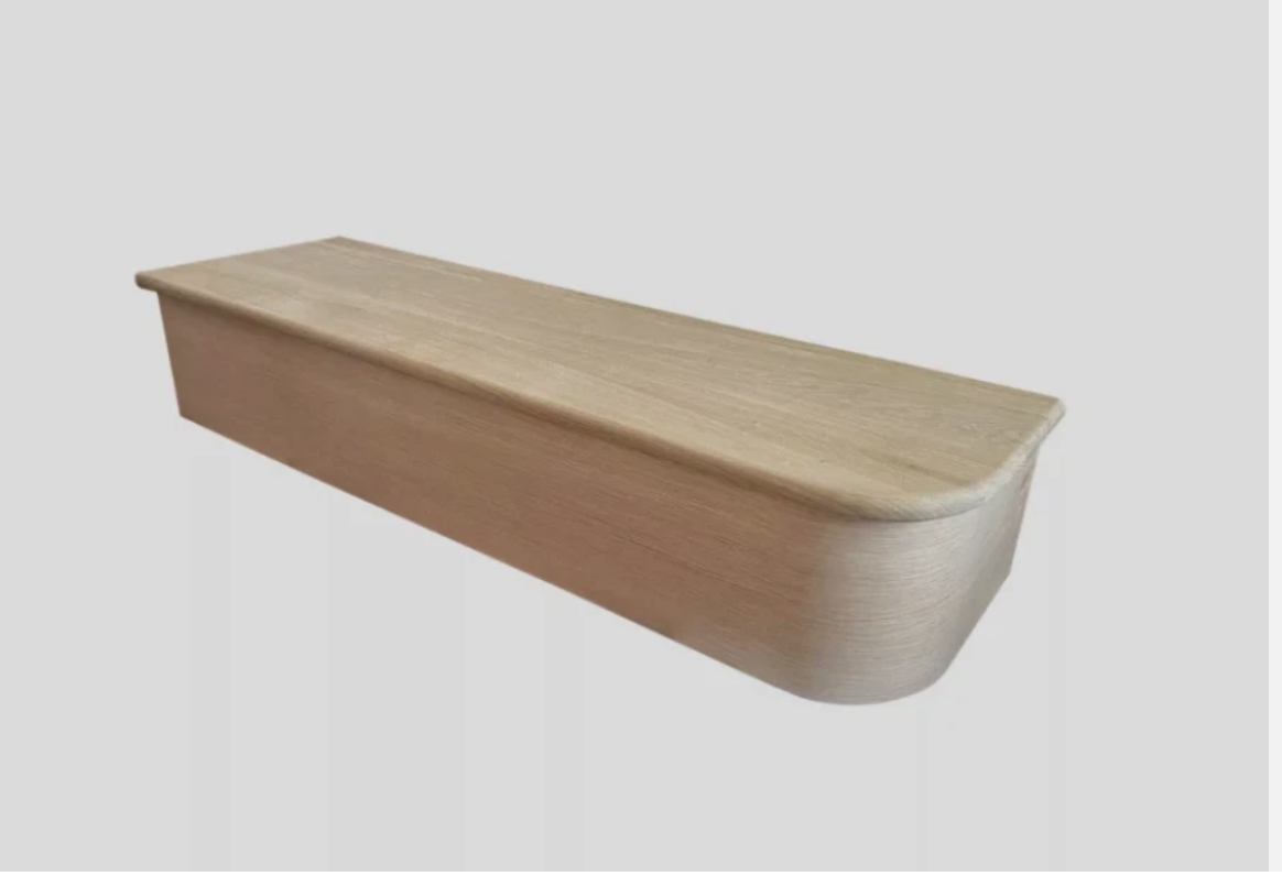 Right Hand Oak Stair Tread Cladding Kit 22x270x1000mm