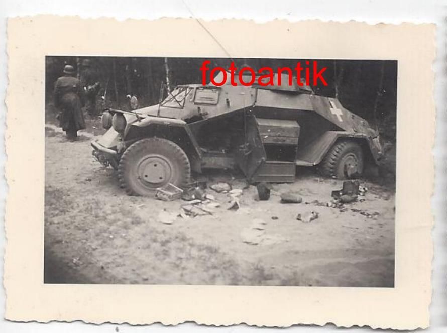 Foto 2 WK, Polen, Panzer Spähpanzer 4 Rad Kennun