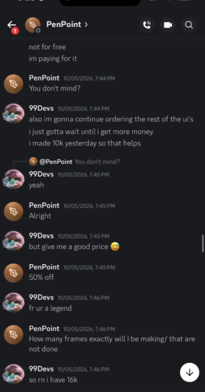 14 - Victim said they would order more UIs