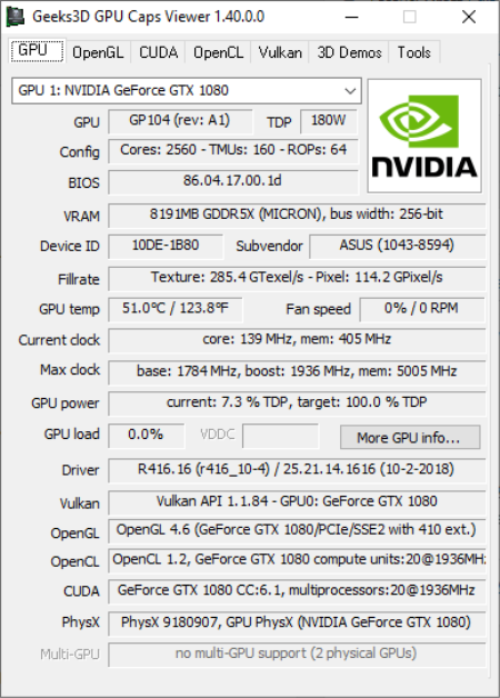 GPU Caps Viewer 1.54.0 GPU Caps Viewer 1.54.0