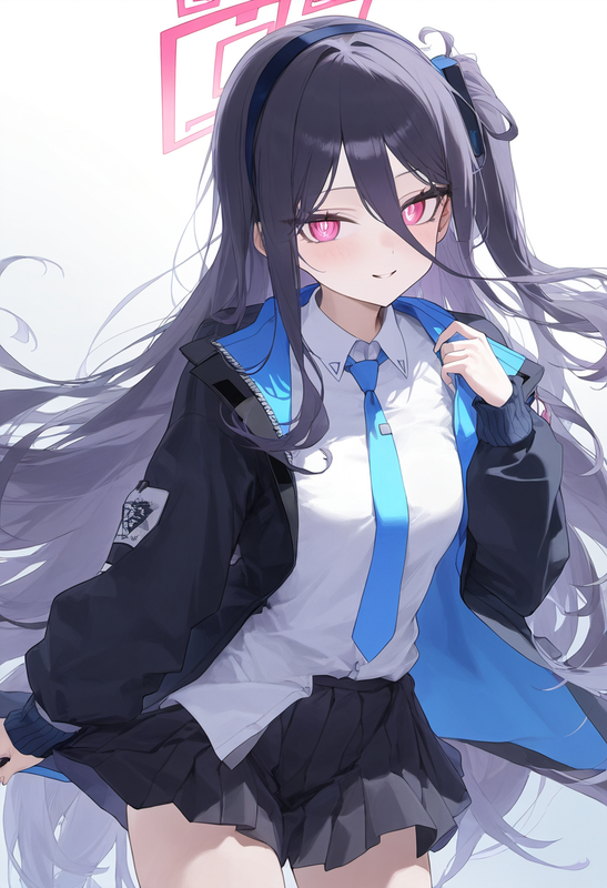 1girls, solo, {{_key_ (blue archive)}}, black hair, best quality, amazing qualit s-1895327977