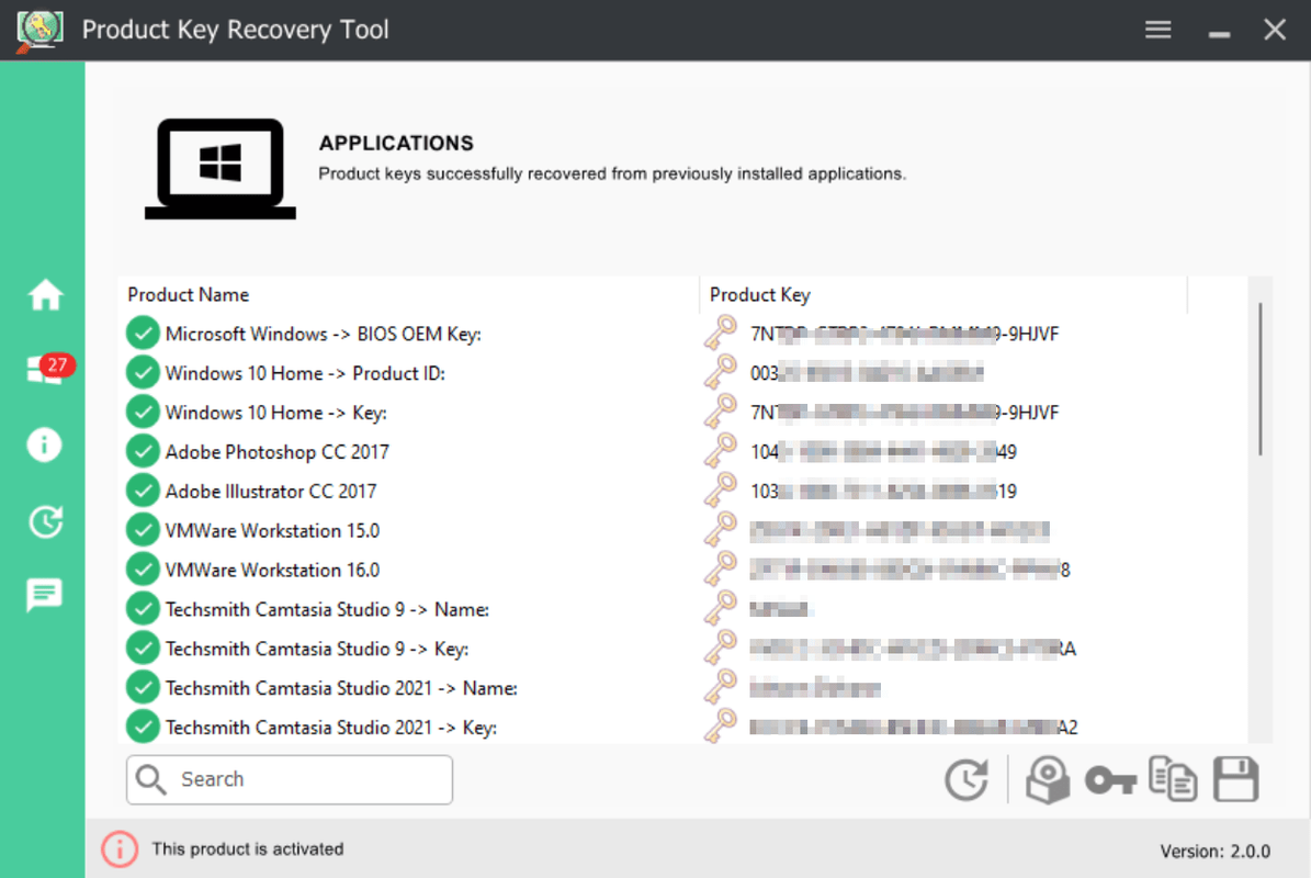 Product Key Recovery Tool 2.0.1 Multilingual