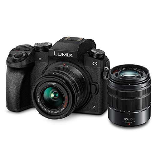 Amazon: Panasonic Lumix G7 - Cámara digital 4K, con LUMIX G VARIO 14-42 mm F3.5-5.6 II y LUMIX G VARIO 45-150 mm 
