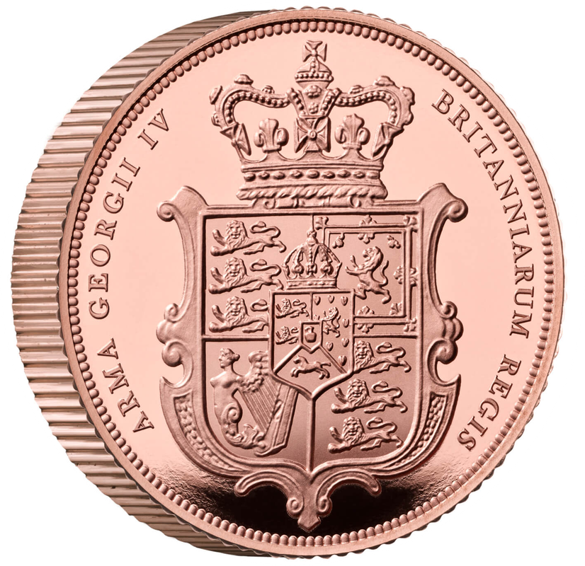 025 Piedfort Proof Shield Sovereign Reverse