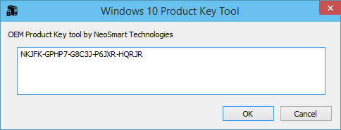 Windows 10 OEM Product Key Tool 1.1.0.2