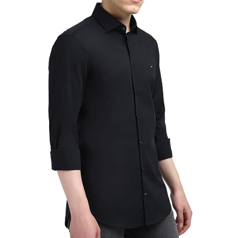 Tommy Hilfiger Men’s Slim Fit Solid Casual Shirt