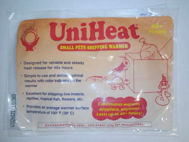 40 hours Heat Pack Reptiles Snakes Lizards Uniheat Pet Shipping Warmer