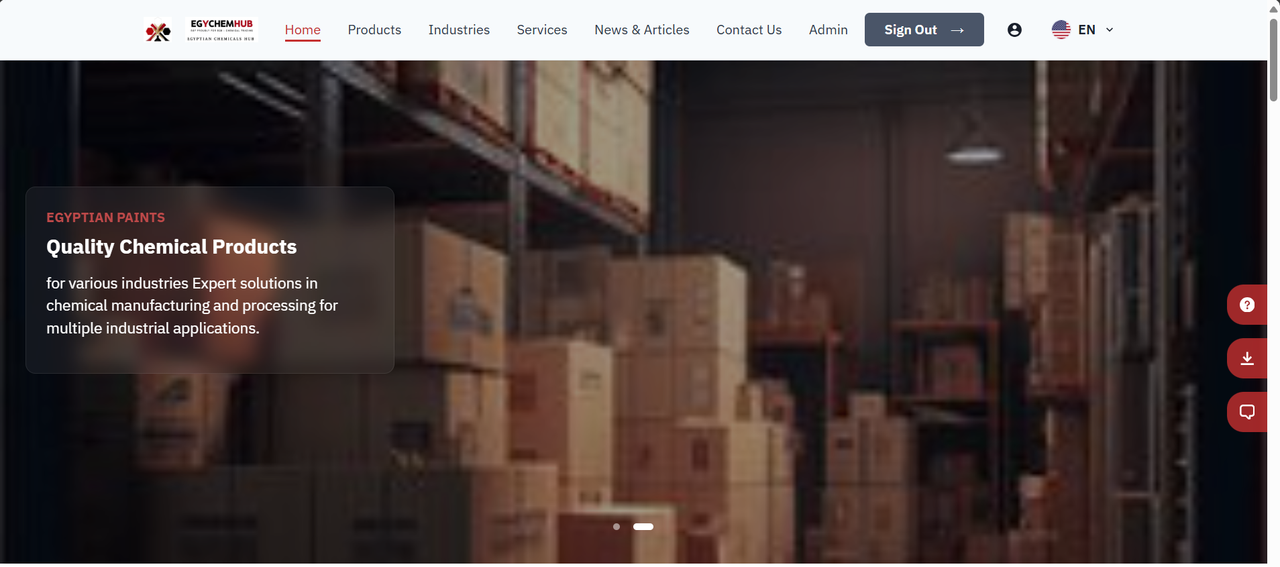 EGY CHEM HUB feature 2 screenshot - Web project