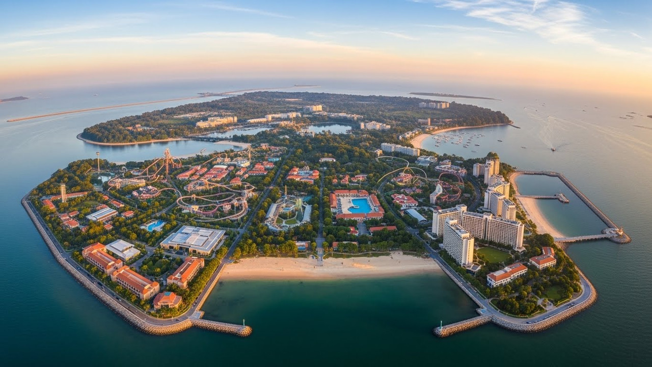 Teleférico de Singapura subindo